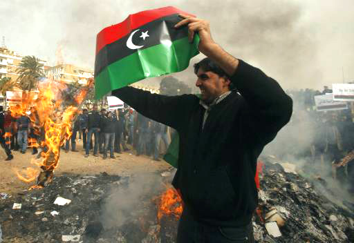 libya flag at demo