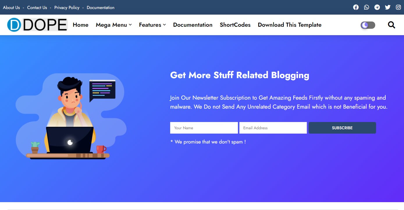 Dope is a Creative & Responsive Blogger Template