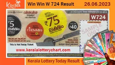 Kerala Lottery Result Today 26.06.2023 Win Win W 724