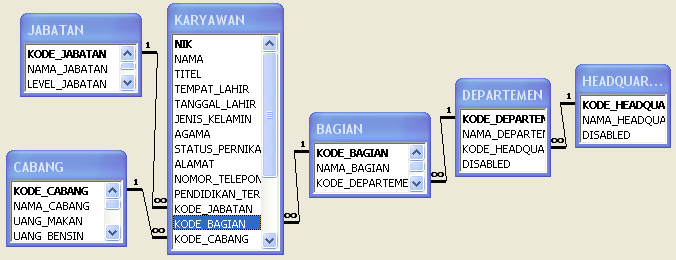 Ilmu Software: Relasi Tabel Master Aplikasi Sistem 