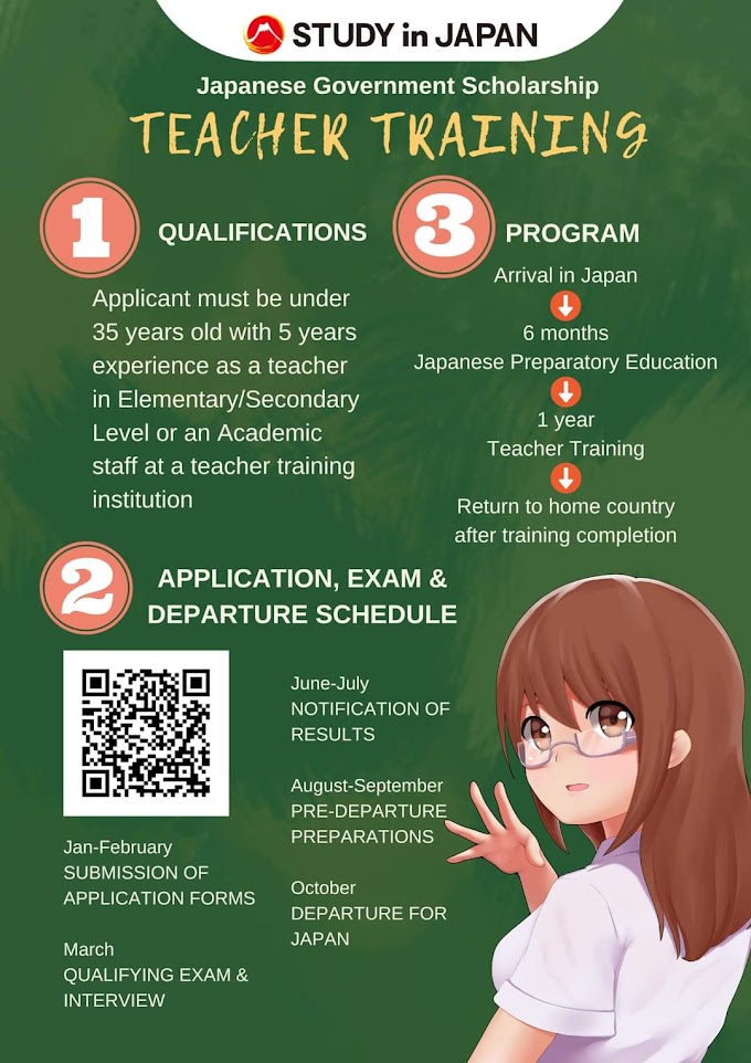 Japan MEXT Scholarship for Teachers 2024-2025