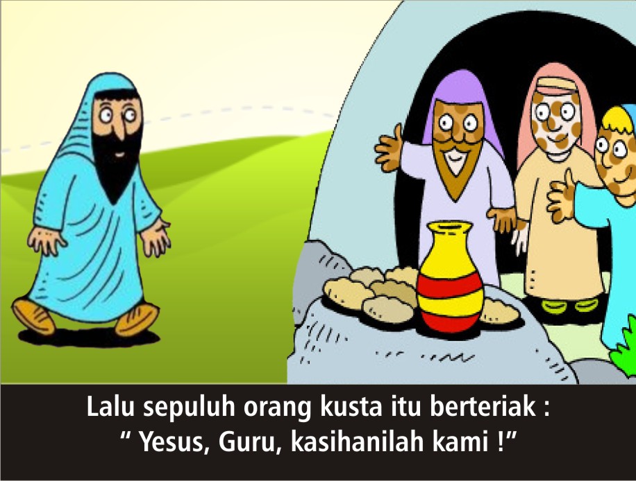 Komik Alkitab Anak: Tuhan Yesus Menyembuhkan 10 Orang Kusta
