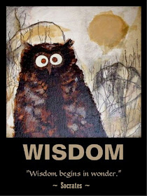 owl wisdom art poster socrates quote