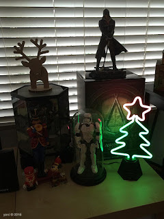 neon tree, soldiers three and a carboard reindeer