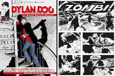 Dylan Dog, il nero della paura #24 (cover e prima pagina della storia "Zombi!"")