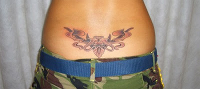 Lower back tattoo