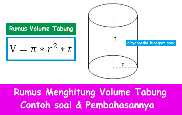 Rumus Menghitung Volume Tabung – Contoh Soal & Pembahasannya