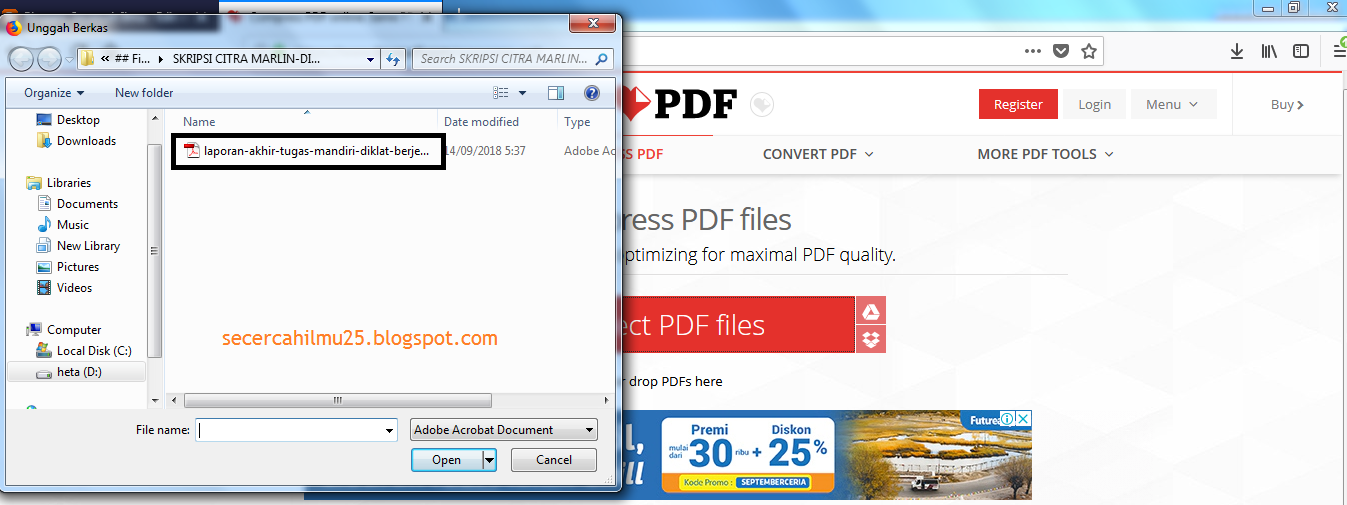 Cara Convert File Dan Memperkecil Ukuran File Memakai Ilovepdf