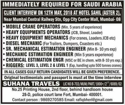 Immediate Large  job opportunities for KSA