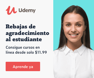 Rebajas de reconocimiento al estudiante Udemy Junio 2021