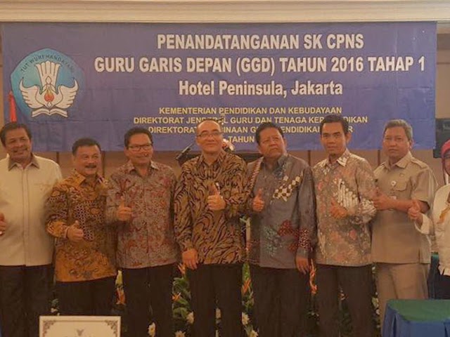 Kemendikbud dan BKN Tetapkan SK  2.806 CPNS Guru Garis Depan