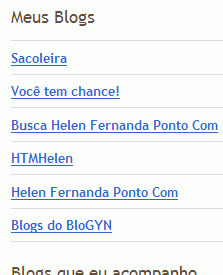 Blogs visíveis