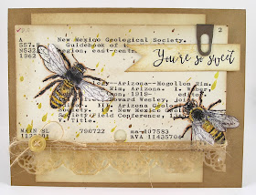 Darkroom Door Buzzing Bees Rubber Stamp Set 
