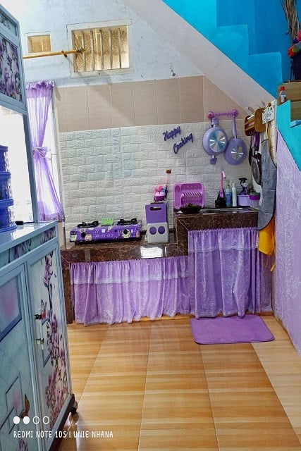 small purple kitchen designs