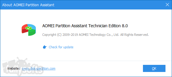 Screenshot AOMEI Partition Assistant