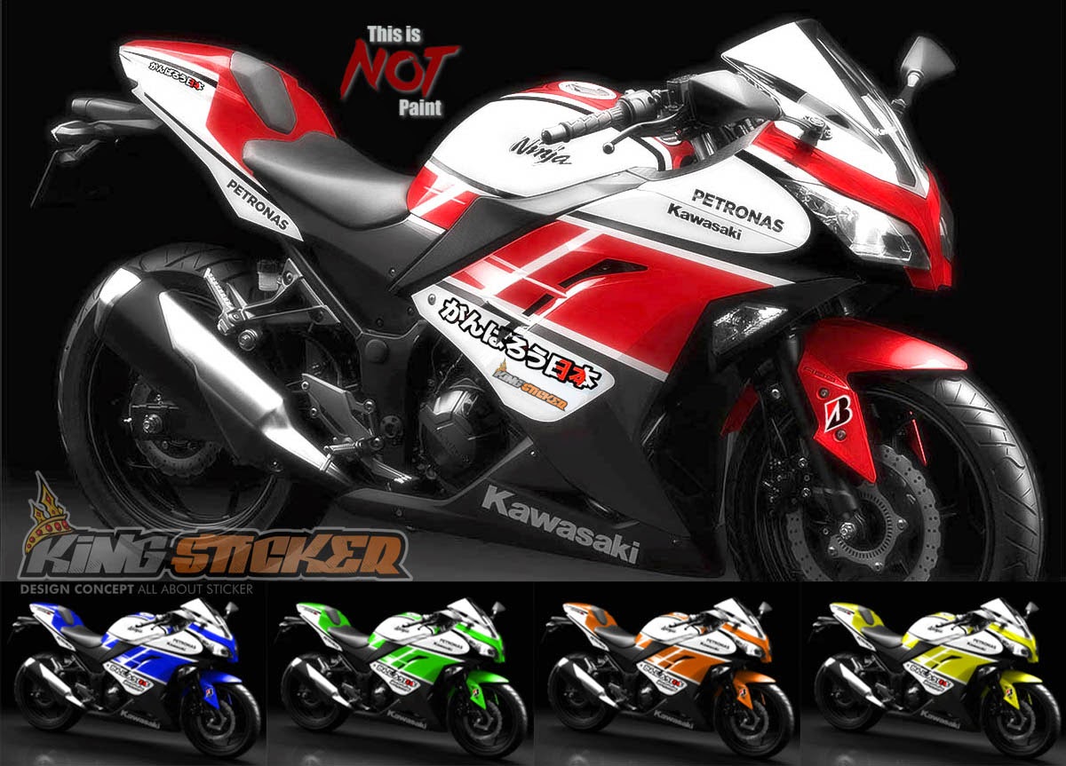 CUTTING STICKER MOTOR NINJA 250 FI ABS DI BALI King Sticker Bali