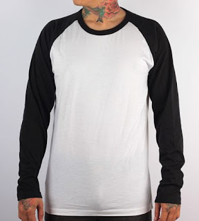 kaos polos raglan