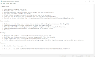 KaWaLocker Ransomware note