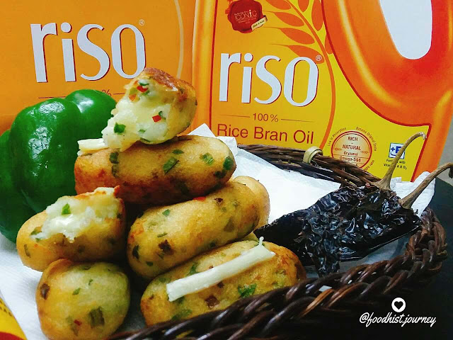 Riso Rice bran oil, Chilli Spinach Potato Cheese Tots, Healthy oil, Healthy lifestyle, indian snack recipe, quick snack recipe, tea time snack