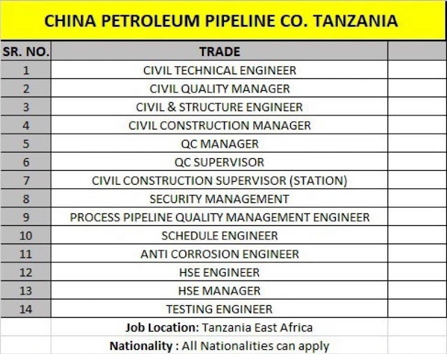 CHINA PETROLEUM PIPELINE CO. TANZANIA