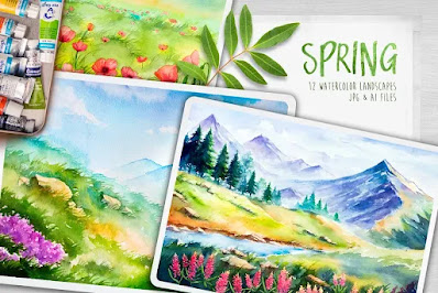 Spring Landscapes Watercolor - LOSTOFFER