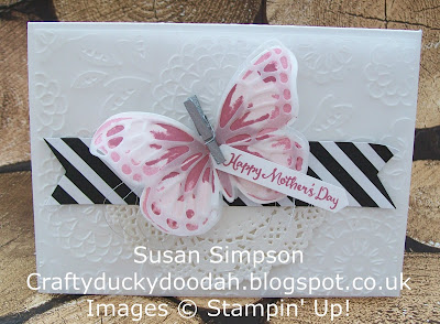 Stampin' Up! Susan Simpson UK Independent Stampin' Up! Demonstrator, Craftyduckydoodah!, Watercolour Wings, Dragonfly Dreams, Lovely Lace Embossing  Folder, Supplies available 24/7 from my online store, 