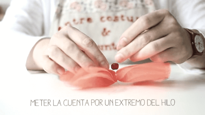 Manualidad flor de tul diy