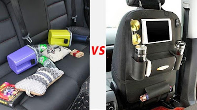 Backseat Car Organizer Holds Tablets, Drinks, Bottles, Tissues, Toys And Etc - Universal Use As Car Backseat Organizer For Kids.