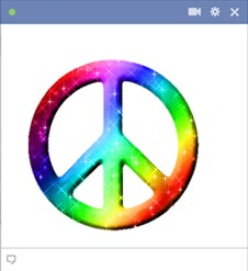 Peace Sign Facebook Emoticon