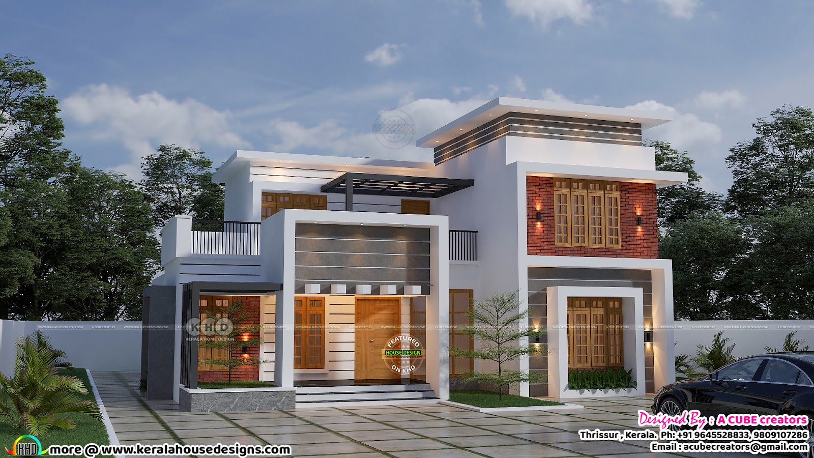 Beautiful box model modern house 2780 sq-ft - Kerala home design ...