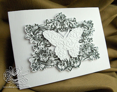 Court Wedding Black and White Card and Invitation Nunta la Palat invitatii