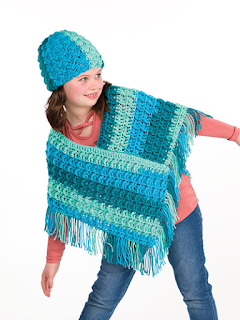 Crochet Super Simple Crochet Poncho and hat pattern