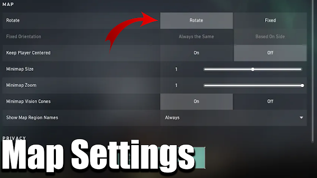 Shroud Map Settings