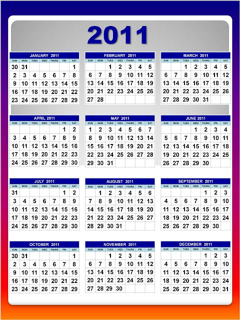 Printable 2011 Calendar On One Page. 3 MONTH CALENDAR ON ONE PAGE PRINTABLE
