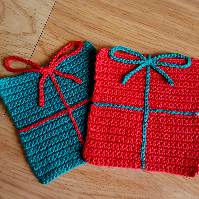 Holiday Gifts Crochet Coasters