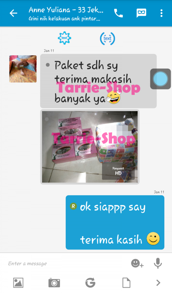 Testimoni Customer Tarrie Shop