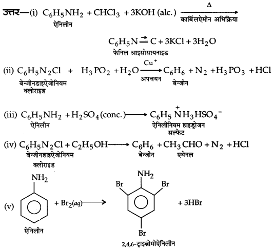 Solutions Class 12 रसायन विज्ञान-II Chapter-5 (ऐमीन)