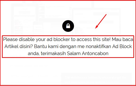 Cara Memasang Anti AdBlock Plus Di Blog