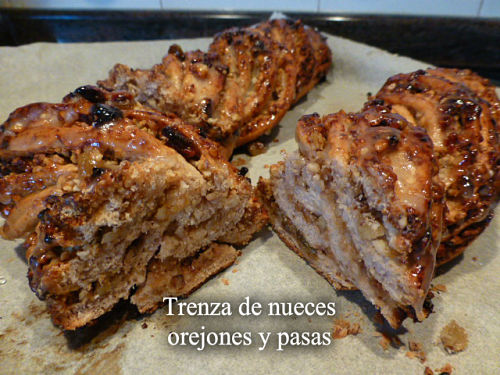 Trenza de nueces, orejones y pasas