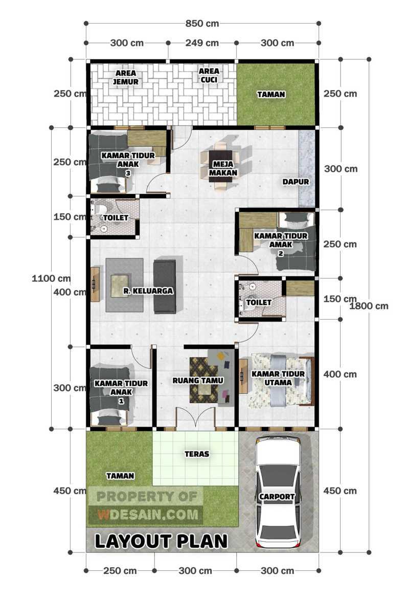 Desain Rumah Ukuran 8x18 1 Lantai DESAIN RUMAH MINIMALIS