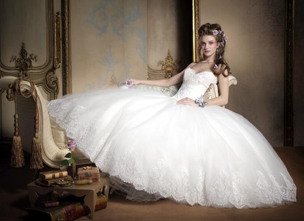 This is the ultimate big poofy princess bridal gown