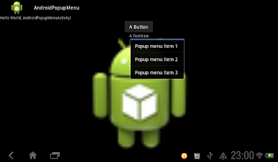 Example of using PopupMenu