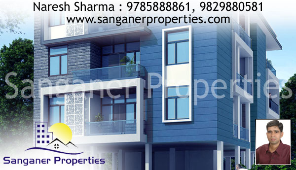 2 BHK Flat is in Vatika Road Sanganer 