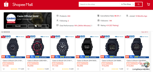 Casio Official Store in Shopee