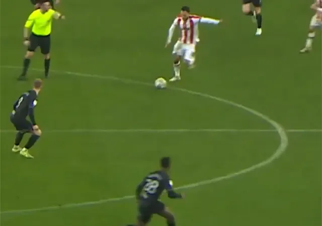 Ex-Chelsea man marks 100th-Stoke appearance with outrageous halfway-line goal