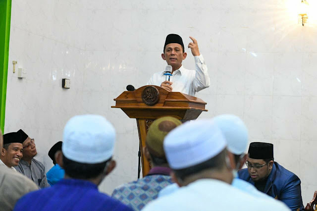 Malam ke-3 Bulan Suci Ramadhan 1443 H, Gubernur Ansar Melakukan Safari Ramadhan di Masjid At Taqwa Tanjung Uban