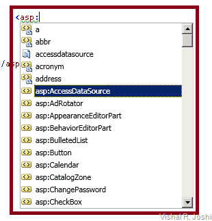 markup intellisense