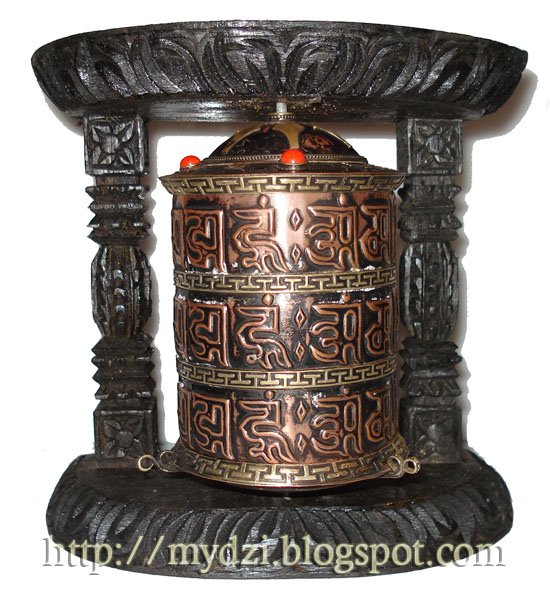 Buddhist Wooden Prayer Wheel