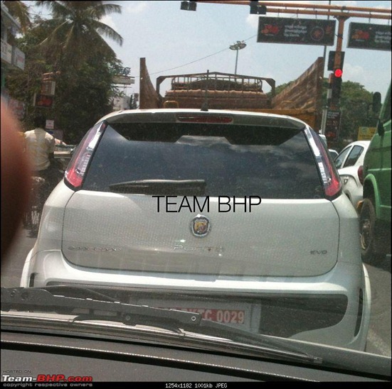 Fiat Punto Abarth Evo Caught on testing in India