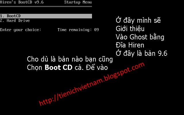 Ghost windows 10 bằng USB, đĩa Boot